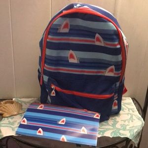 Great White Shark Backpack & Sm Zip Bag Duo
